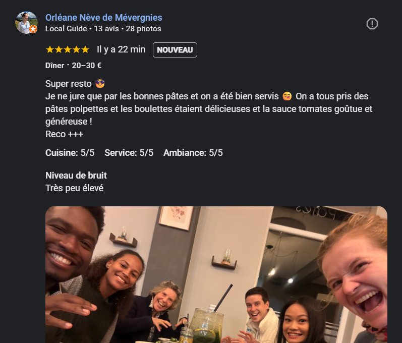 Avis client 1